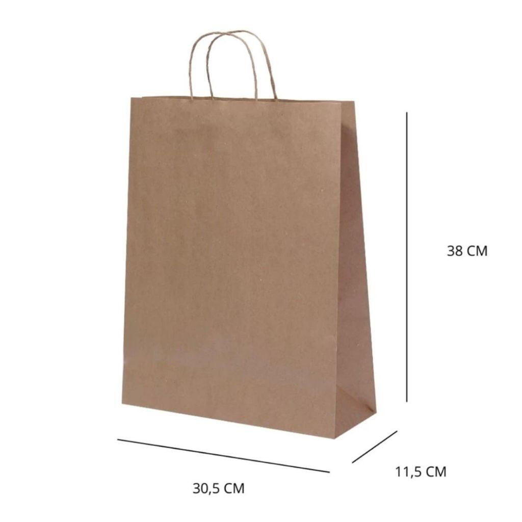 10~50 SACOLA KRAFT 30,5 X 11,5 X 38  (LC)  - REF:0084