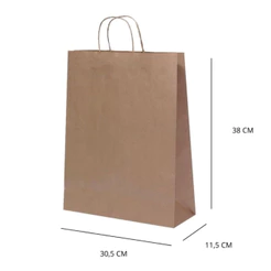 10~50 SACOLA KRAFT 30,5 X 11,5 X 38 (LC) - REF:0084(CHOCO)