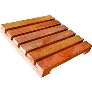 Deck Modular de Madeira 50x50 treliça  1 unid cor natural promo