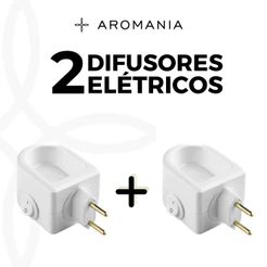 Difusor de Tomada Elétrico Bivolt Aromatizador de Ambiente Essências e Óleos Essenciais - Kit 2 Unidades