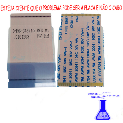 Par de Cabo Flat T-con Tv Samsung Un48j5200 Un48j5300ag Bn96-34971a