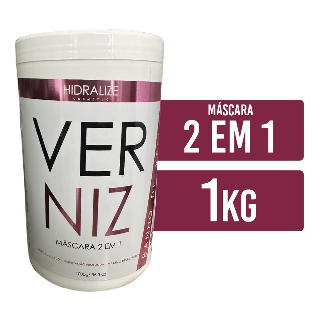 Creme de Pentear Banho de Verniz Mascara 2 em 1 Nutricao Fortalecimento Reconstrucao Hidralize 1k