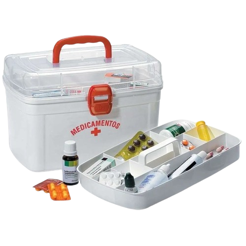 Maletas Para Remédios Medicamentos Grande, Média e Pequena Caixa Organizador Com Alça - Nitron em Oferta na Shopee