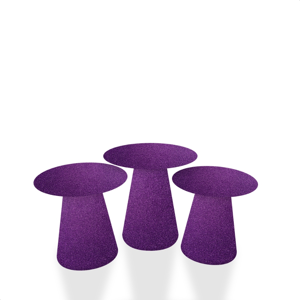 Kit 3 Capas Veste Fácil Com Elástico Tecido Trio Mesa Cone Glitter