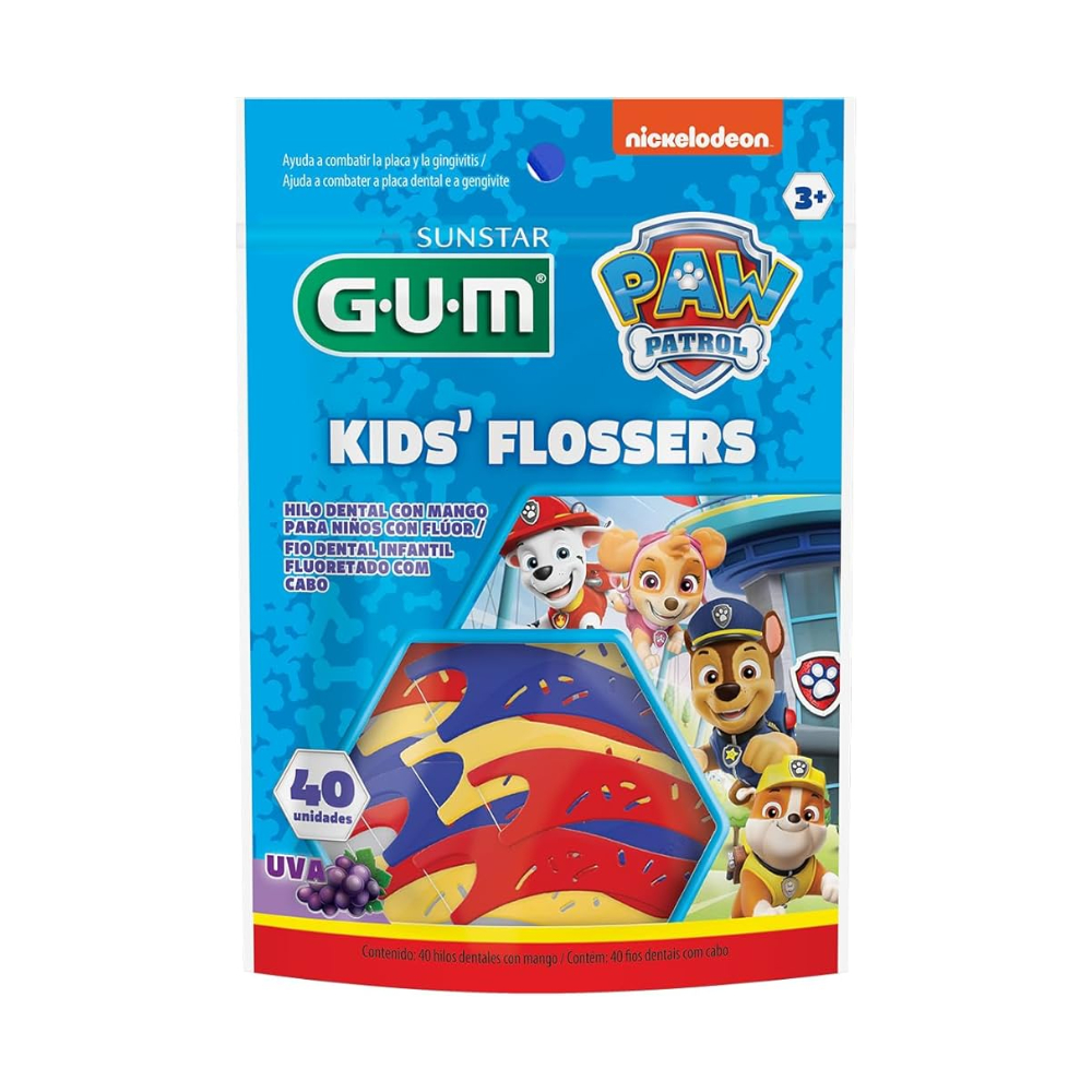 Fio Dental Gum Flosser Patrulha Canina 40un -