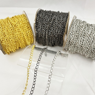 Corrente Ferro 5 Metros Dourado Grafite Prata Chaveiro Artesanato Bijuterias em Oferta na Shopee