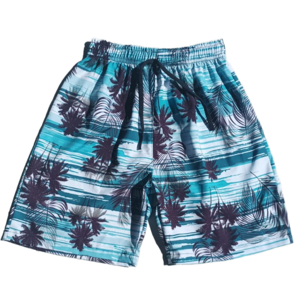 Short bermuda praia masculino floral mauricinho estampado tactel elastic com elastano 4 Ate 16 Anos