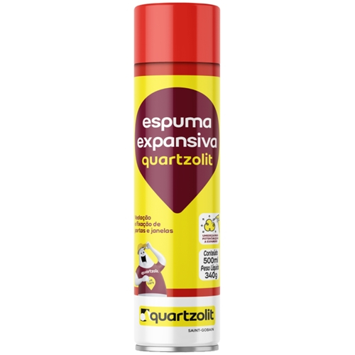 Espuma Expansiva De Poliuretano 500ml/340g QUARTZOLIT