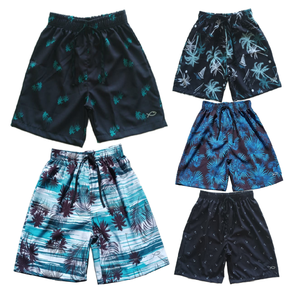 Short Elastano Mauricinho Masculino de Criança Praia Piscina Confortável Infantil Juvenil de Menino