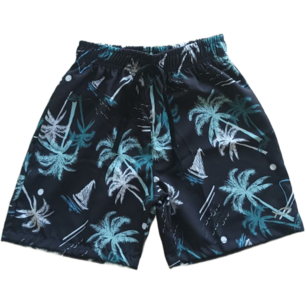 Short Bermuda Infantil Tactel com Elastano Grosso Masculino Mauricinho Surf Praia Piscina Estampadas