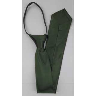 Gravata de Zíper Adulto - Verde Olivia em Cetim - COD: ABT482 em Oferta na Shopee
