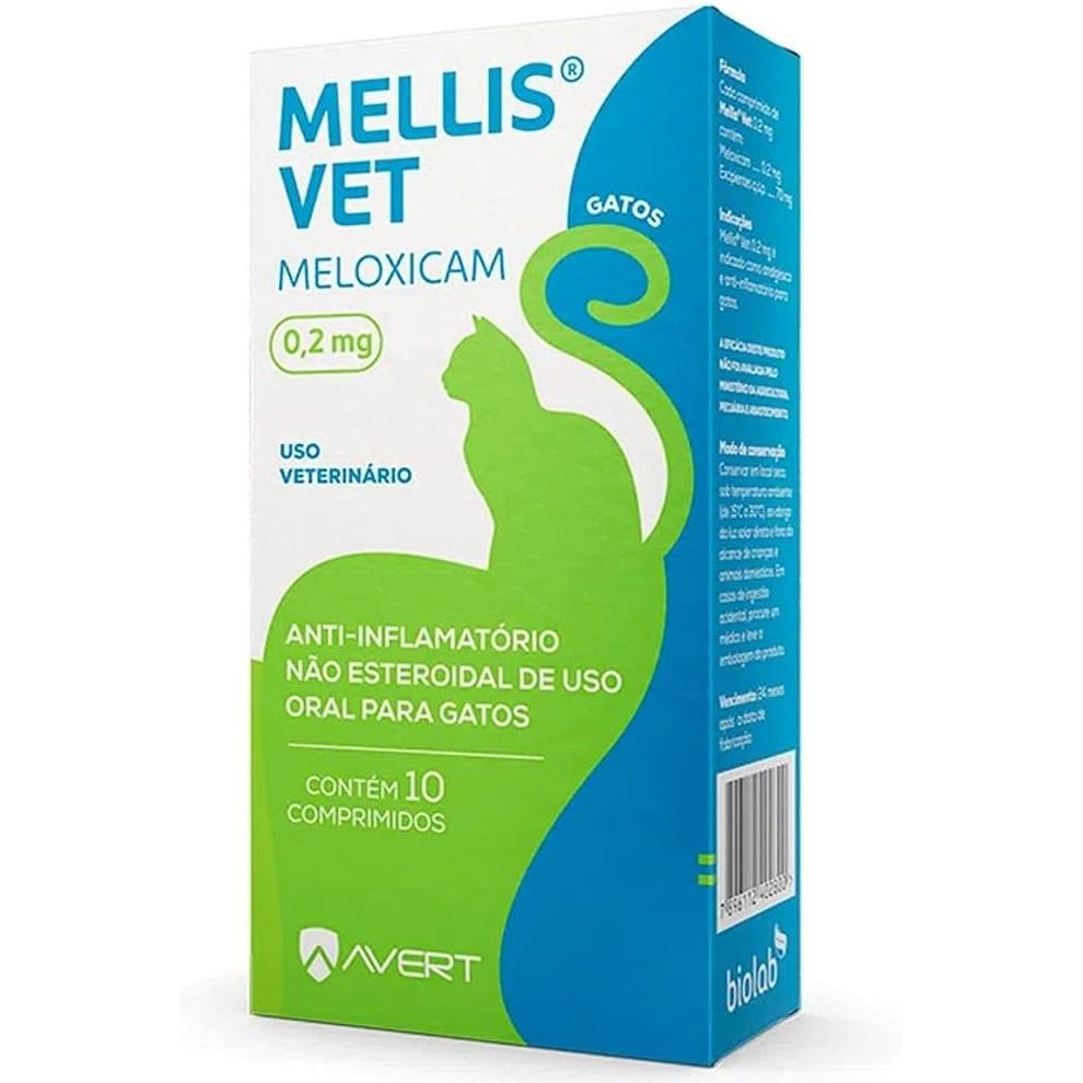 Mellis Vet 0,2mg Para Gatos Avert C/10 Comprimidos