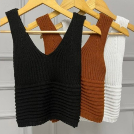 Cropped Tricot Modal Tendência Moda Blogueira Blusa Regatinha Trico
