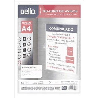 QUADRO DE AVISOS DELLO A4- porta alvará- em Oferta na Shopee