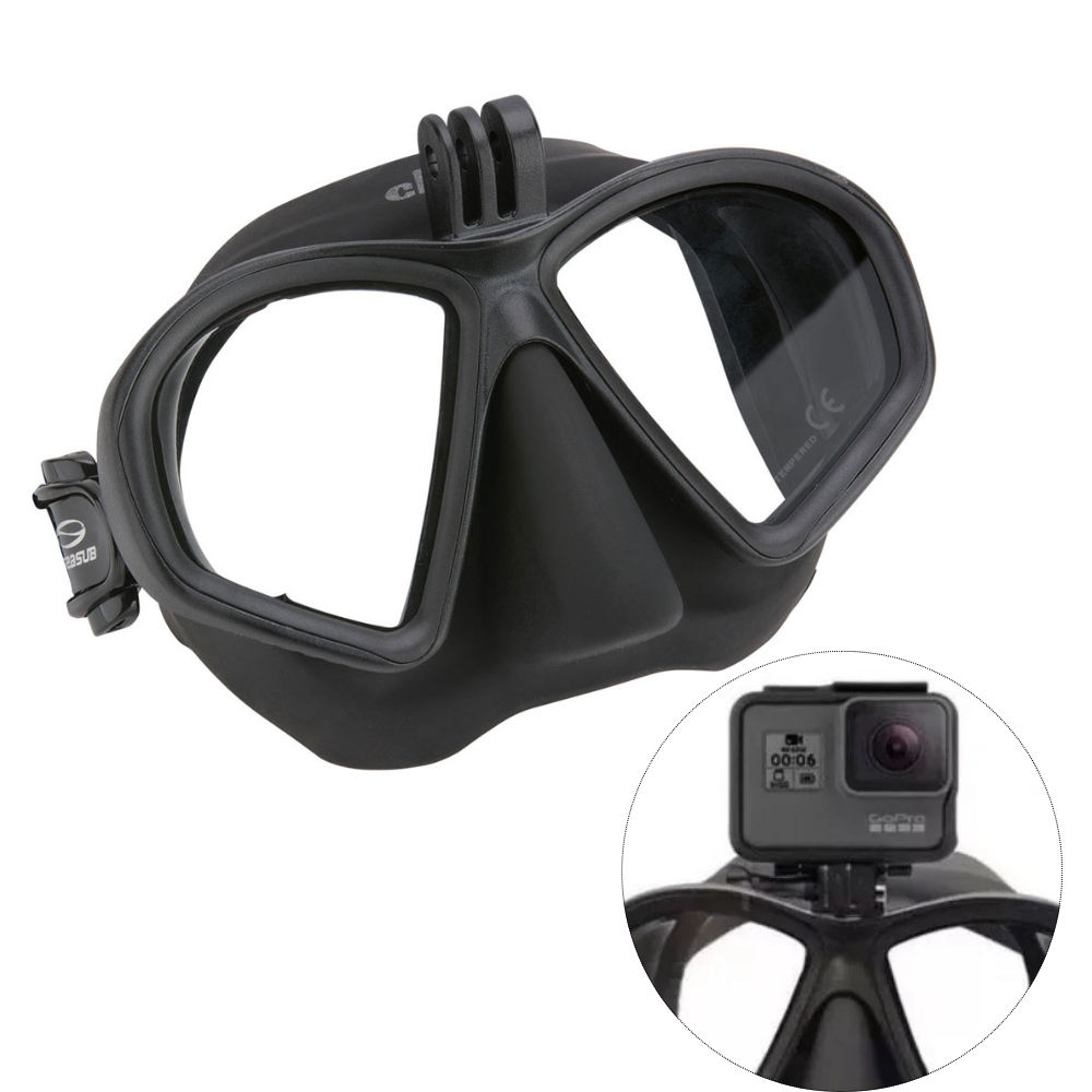 Mascara Mergulho Click Suporte Go Pro Pesca Silicone- Seasub