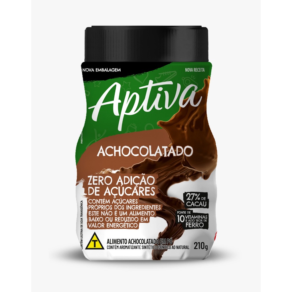 KIT COM 2 ACHOCOLATADO APTI ZERO AÇÚCAR - 210g