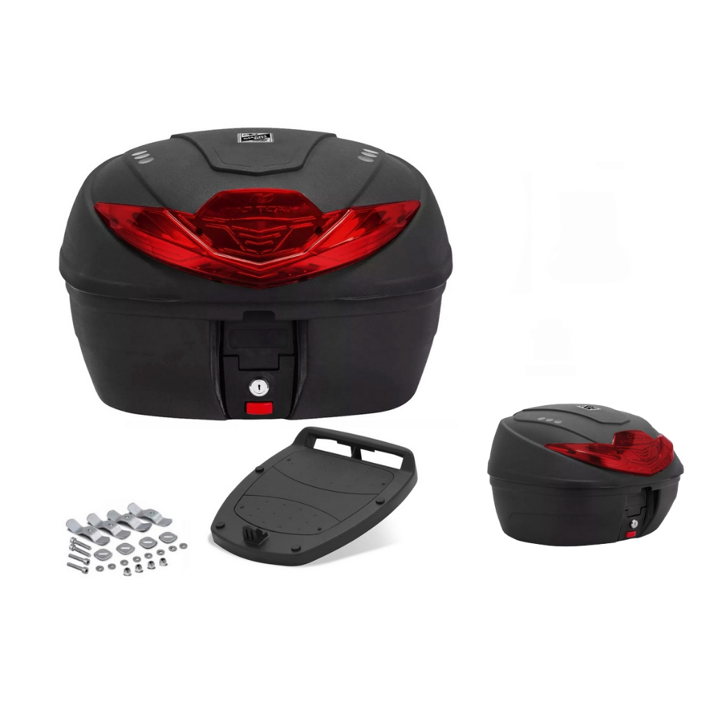 Bau Bauleto  35 Litros Com Base Universal Modelo Smart Box Moto Motocicleta Bagageiro Pro tork