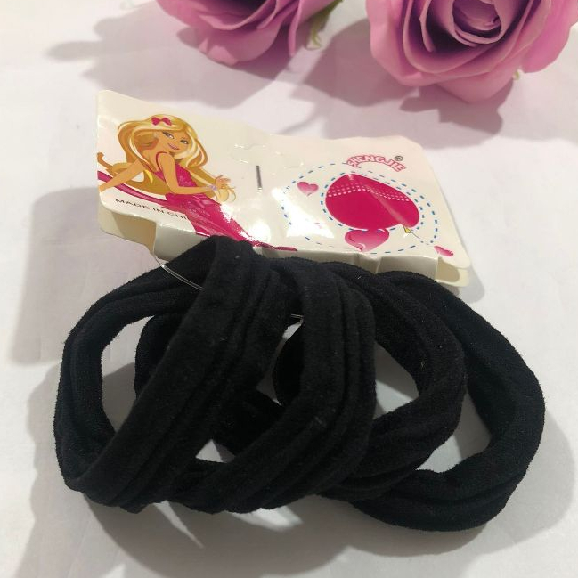 Rabico Elástico De Cabelo / Rabico De Cabelo/Boa qualidade/Preto/Rosa/Azul em Oferta na Shopee