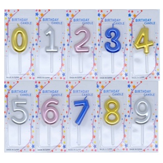 Vela de Aniversário Azul com Palito 0-9 em Oferta na Shopee