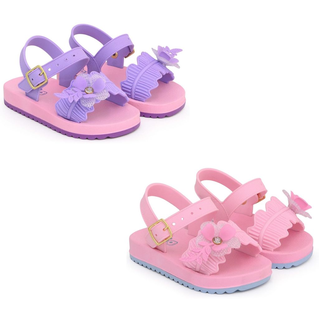Kit 2 Pares Sandália Papete Infantil Feminina Menina Bebê Super Macia Leve Confortável Lançamento