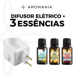 Kit Difusor Elétrico de Aromas Bivolt + 3 Essências Concentradas 15ml - Escolha a Sua