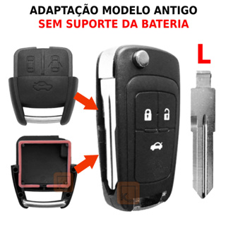 Carcaça Chave Canivete GM Celta 3 Botões Lâmina L (Sem suporte Da Bateria) em Oferta na Shopee