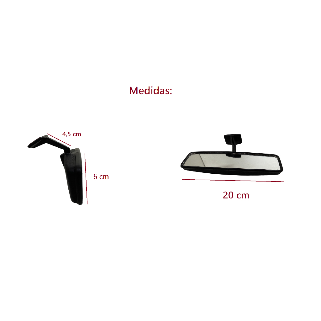 Retrovisor Interno Universal Carro Auto Escola Apollo 1990 91 1992 em Oferta na Shopee