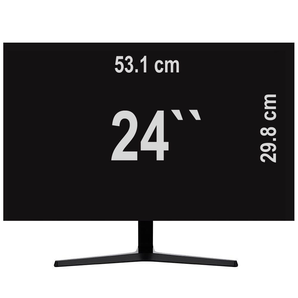 Capa Para Monitor Couro Ecológico Preto Fosco 24" Polegadas 55x32 Cms Luxo Impermeável