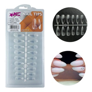 Kit Unhas Postiças Soft Gel Transparente Flexível Almond 240un Lançamento em Oferta na Shopee