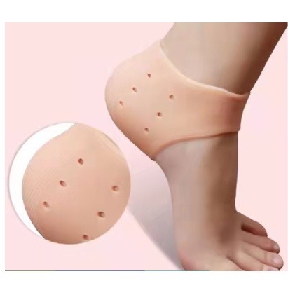 Par Meia Palmilha Silicone Gel Ortopédica Calcanhar Esporão Cor Da Pele em Oferta na Shopee