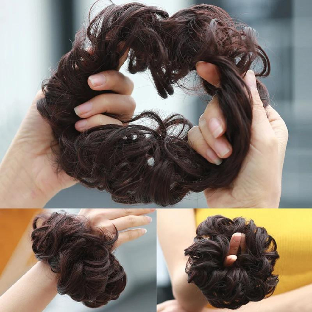 Xuxinha Aplique De Cabelo Enrolado Coque Grego Para Penteado