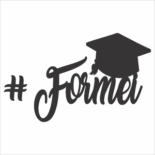 Aplique Mdf Palavra Formei 50x30cm Cor Preto  Letreiro Frase Painel Decorativo Festa Aniversario Decoração Formandos em Oferta na Shopee