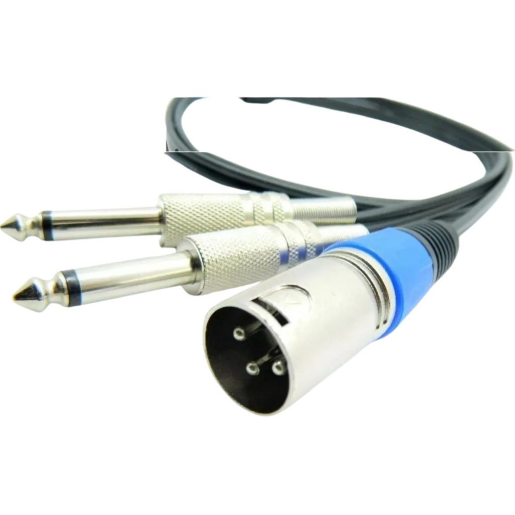 Cabo Audio Xlr Splitter Y 5m Xlr Dmx Macho X 2 P10 Mono em Oferta na Shopee
