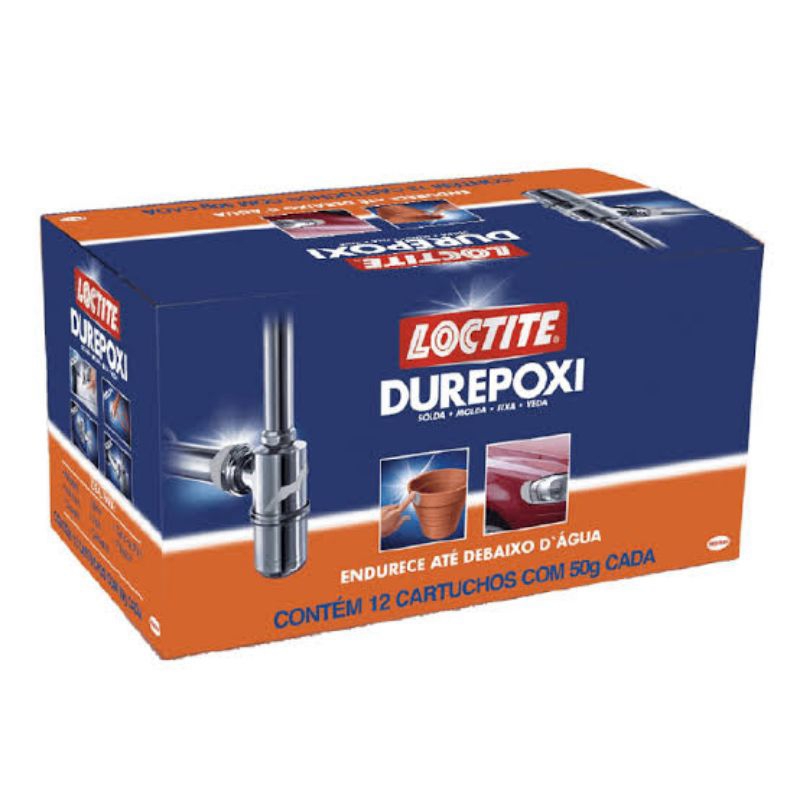 Massa Adesiva Cola Epóxi Durepoxi Loctite 12 Unidades 50g em Oferta na Shopee