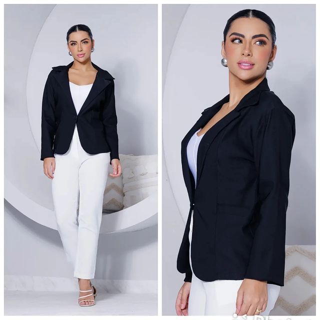 Casaco Blazer Social Feminino em bengaline