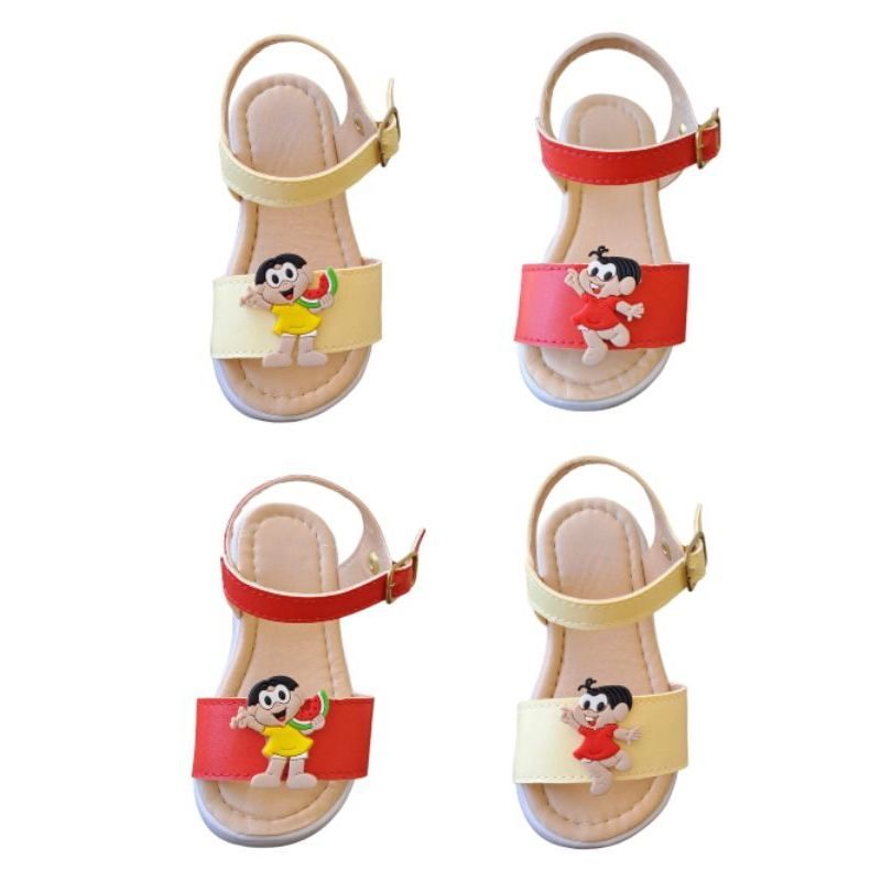 Sandália infantil feminina enfeite Turma da Mônica em Oferta na Shopee