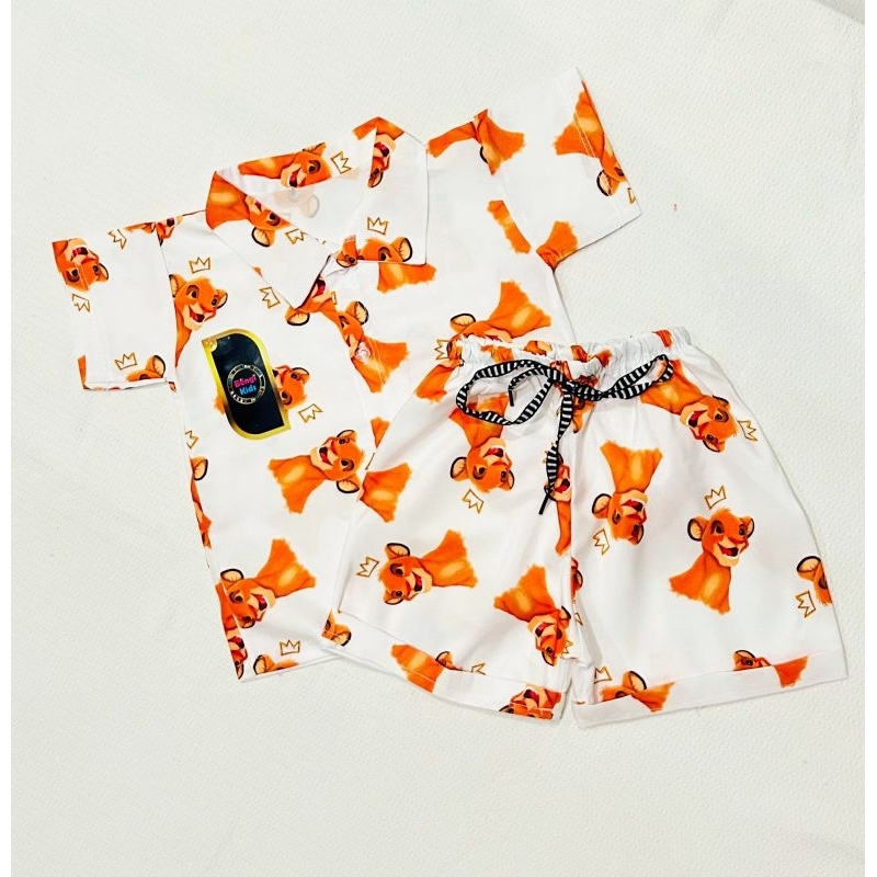 MAURICINHO TEMÁTICO INFANTIL REI LEÃO CONJUNTO em Oferta na Shopee