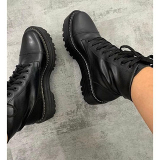 Bota Coturno Feminino Tratorada Blogueira Cano Curto Confortável