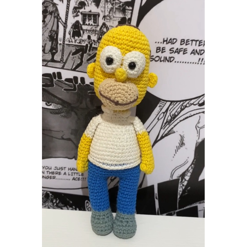 Boneco Amigurumi do Homer Simpson (Os Simpsons)