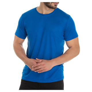 Camiseta Azul Royal Malha Fria PV em Oferta na Shopee