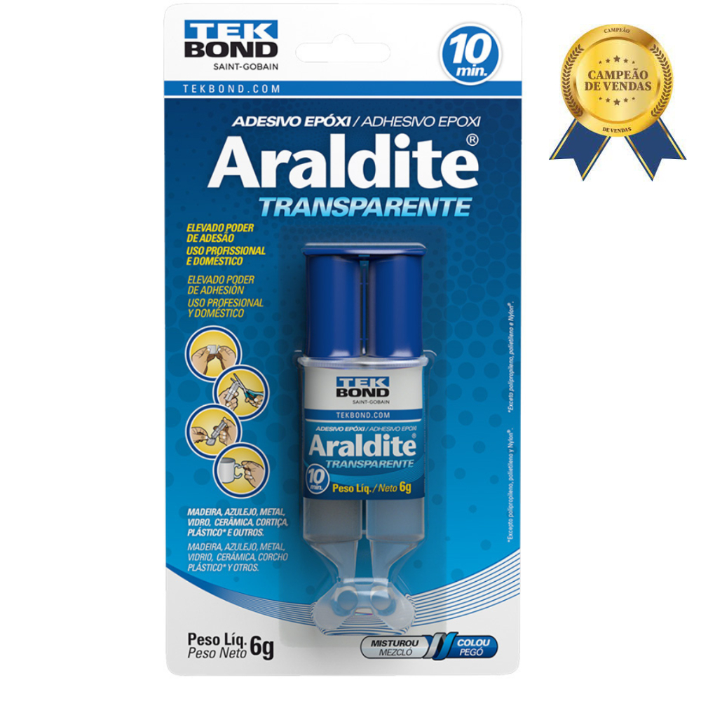 Araldite Transparente Epoxi 6g Uso Profissional Multiuso em Oferta na Shopee