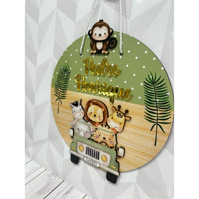 Guirlanda Porta Maternidade Safari: Onde Comprar | BuscaProdutos