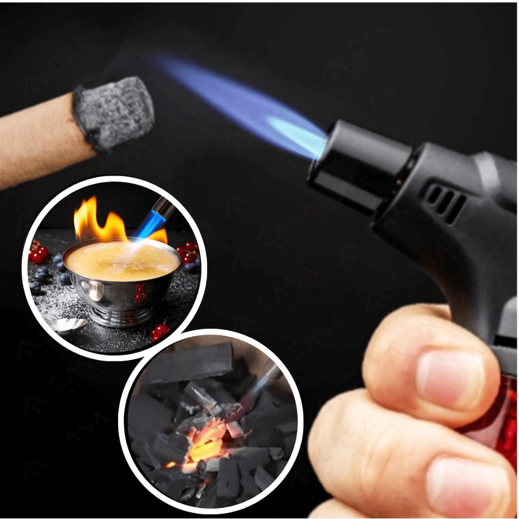Mini Maçarico Portátil Automático para Receitas Culinária Alimento Chef de Cozinha Acendedor Pro
