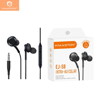 H'maston Fone De Ouvido  EJ-S8 P2 Com Microfone Preto 1,2 metros em Oferta na Shopee