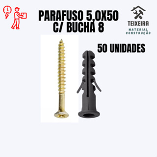 Parafuso e Bucha 8 kit 30uni 50uni 100uni+Bits em Oferta na Shopee