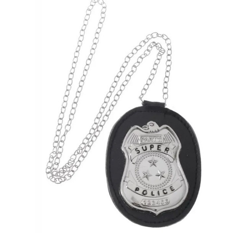 Distintivo Policial Plásico Acessório Para Fantasia Police
