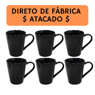 Caneca de Porcelana 290ml Preta ou branca Conica Simples (Não e para Sublimar) Lettering Promocional em Oferta na Shopee