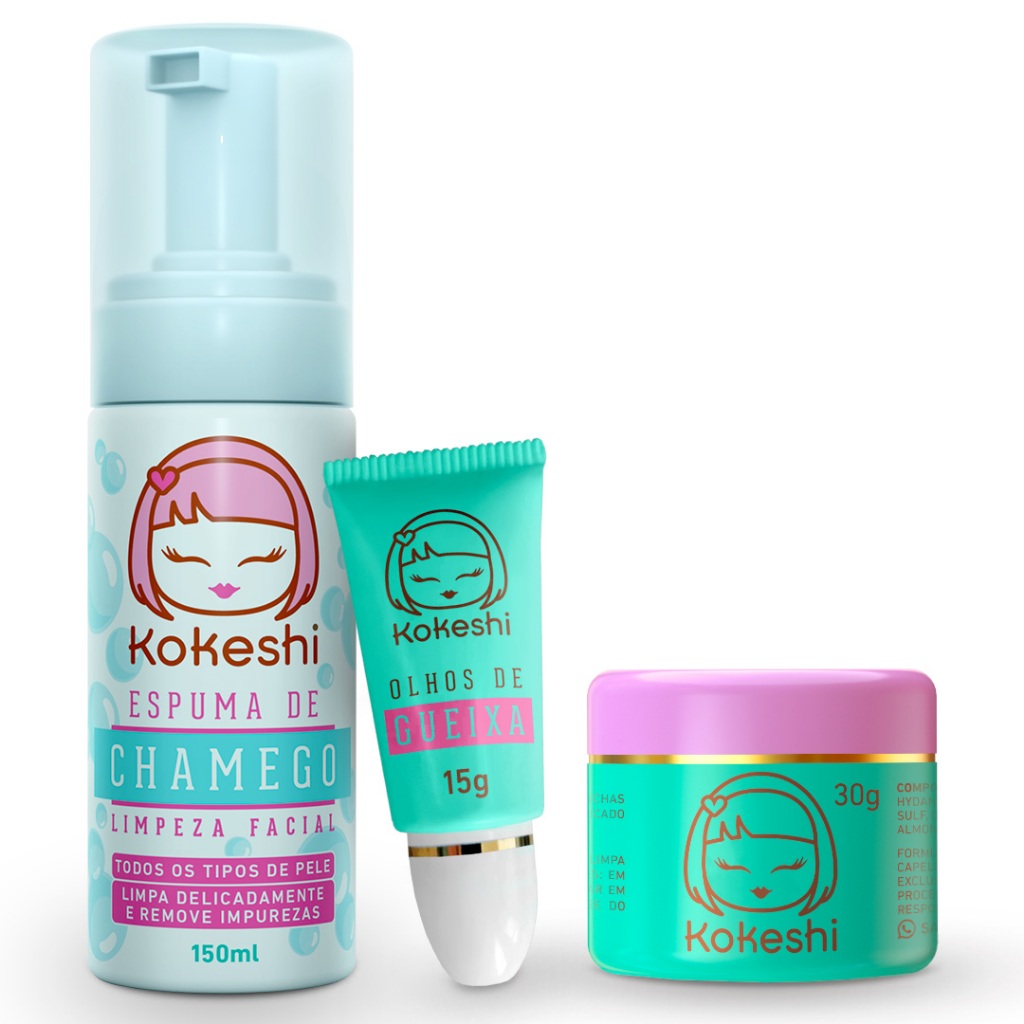 Kit Hidratação e Limpeza Facial Kokeshi Pele de Porcelana