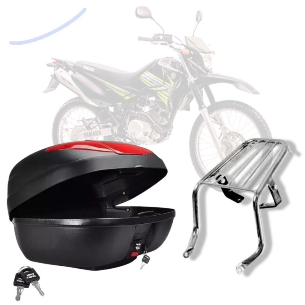 Bagageiro Mais Bauleto 45 Litros Churrasqueira Sansao Mais Bau Grande Xtz 125 Pro Tork Moto Boy