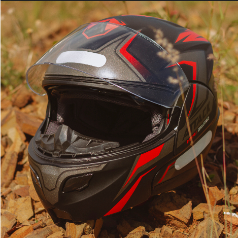 Capacete Escamoteável Robocop Integral Pro Tork Modelo Hsa Articulado Com Viseira Interna Lançamento